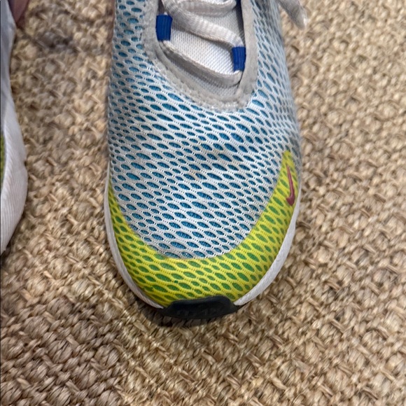 Nike Air Max270 Little Kids Sneakers in Blue, Yellow, and Pink - Picture 3 of 9